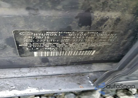 2019 Hyundai Ioniq from USA, damaged, VIN KMHC65LD9KU105859